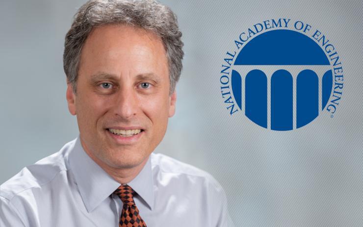 Headshot of Mark Prausnitz with the National Academy of Engineering logo