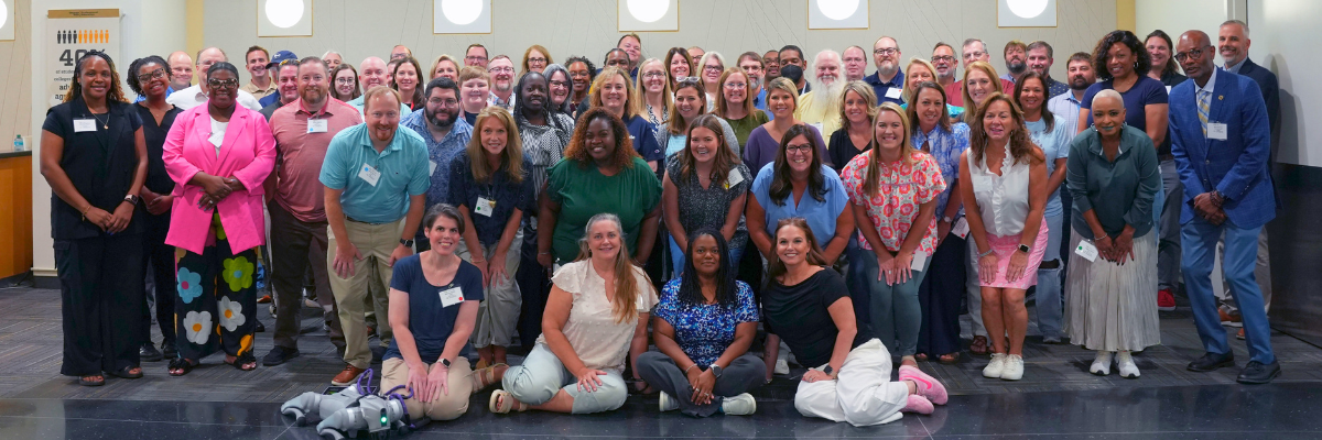 Group photo of Rural CS teachers with Georgia Tech instructors at the fall 2025 kickoff. 