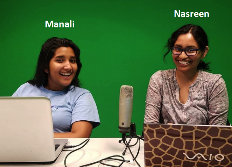 <p><strong>Nasreen Khan</strong> and <strong>Manali Banerjee</strong>, both Georgia Tech doctoral students in materials science and engineering, and RBI paper science and engineering fellows.</p>