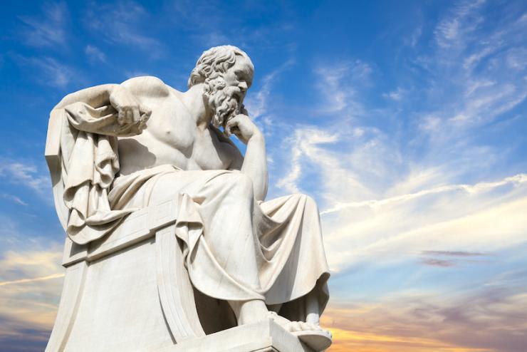 <p>A stock image of a statue of Socrates acquired by the College of Computing via Shutterstock </p>