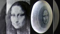 "smart skin" inspired by cephalopods shows an image of the Mona Lisa