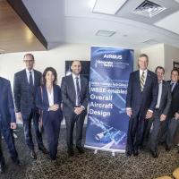 Officials from Airbus and the Georgia Institute of Technology met to celebrate opening of the new Model-Based Systems Engineering (MBSE)-enabled Overall Aircraft Design (OAD) center.