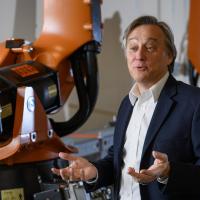 Seth Hutchinson has been named executive director of the Georgia Tech Institute for Robotics and Intelligent Machines (IRIM). Hutchinson is a professor and KUKA Chair for Robotics in Georgia Tech’s College of Computing. (Credit: Rob Felt, Georgia Tech)