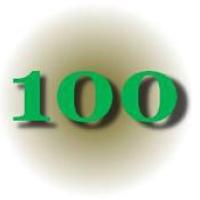 <p>Stylized graphic of the number 100.</p>
