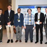 <p>RBI 2018 poster session winners Jeffrey Luo, MSE; Nicholas Kruyer, ChBE; Chinmay Satam, ChBE; Bedi Baykal, MSE; Songcheng Wang, ChBE</p>