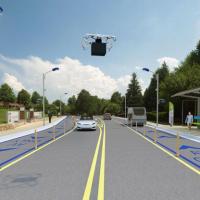 <p>A rendering of the autonomous vehicle test track at Curiosity Lab at Peachtree Corners. (Courtesy: Peachtree Corners)</p>
