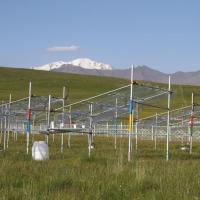 <p>Researchers studied the effects of rising temperatures and varying rainfall on Tibetan Plateau grasslands at this experimental site at the Haibei Alpine Grassland Ecosystem Research Station of the Chinese Academy of Sciences. (Credit: Xian Yang and Qianna Xu)</p>