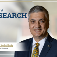 Chaouki Abdallah "Faces of Research" graphic