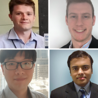 <p>Pictured clockwise from upper left: Brian Crafton, Samuel Spetalnick, Arijit Raychowdury, and Jong-Hyeok Yoon</p>