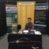 <p>Thomas Kwok, ChBE Grad Student and RBI Fellow at the 2018 Biomass Conference</p>
