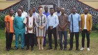 University of Liberia President Dr. Layli Maparyan is pictured with students starting the Georgia Tech Online Master Program in Computer Science this fall 2025.