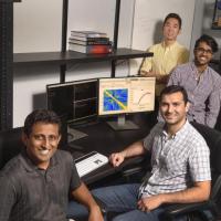 <p>Chethan Pandarinath (front, left) is part of a $1 million NSF grant for decoding massive brain datasets.</p>