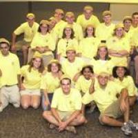 <p>Group picture of Georgia Tech freshmen wearing the iconic Rat Cap.</p>