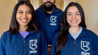 Research team members Ishita Kumar, Corey Wilson, and Luisa F. Barraza-Vergara