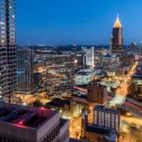 <p>A majority of the world's people now live in urban areas, like Atlanta, creating both challenges and opportunities for "Smart Cities." (Credit: Rob Felt, Georgia Tech)</p>