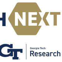 A gold and navy blue graphic with the text "Research Next," "GT," and "Georgia Tech Research."