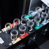 <p>Sample tubes from sequencing equipment are shown in Georgia Tech’s Petit Institute for Bioengineering and Bioscience. (Credit: Rob Felt, Georgia Tech)</p><p> </p>