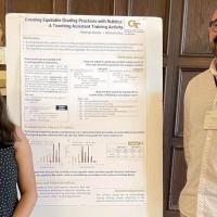 School of Computing Instruction Lecturers Nimisha Roy and Rodrigo Borela Valente with their poster at the recent ACM International Computing Education Research Conference.