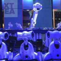 <p>Shimon and Shimi robots perform on the TODAY Show in 2017</p>