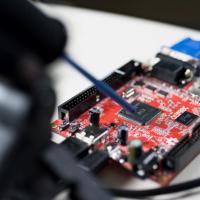 <p>Monitoring of side-channel output from electronic devices could provide a means for detecting malware infection of Internet-of-Things devices. (Credit: Rob Felt, Georgia Tech)</p>