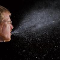 <p>Empathy of infected individuals is necessary to halt a disease outbreak by preventing infection of susceptible persons. Here, a CDC image shows the effects of a sneeze. (Credit: Centers for Disease Control and Prevention)</p>