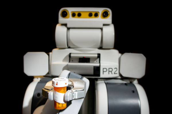 a PR2 robot from Willow Garage to investigate the potential for robots to assist older adults at home.
